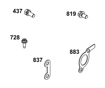 Exhaust Group Diagram and Parts List for 386447-0475-G1 200000 - 399999 Briggs and Stratton Engine